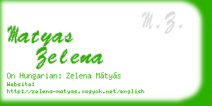 matyas zelena business card