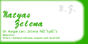 matyas zelena business card